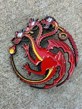 House Of The Dragon Enamel Pin Targaryen Three Headed Dragon Brooch Badge picture