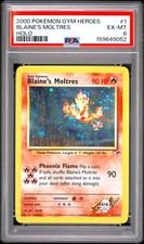 2000 POKEMON GYM HEROES #1 BLAINE'S MOLTRES HOLO PSA 6 picture