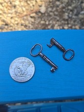Exceptional Old Small Metal Key☆Antique Open Barrel Skeleton Key☆1⅞ Inches Long picture