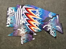 Handmade Buffalo Art by Sam Two Bulls – Sioux Tribe Artist – Painted Wood Cutout picture