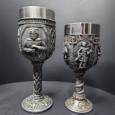 Set of 2 Medieval Knight Goblet Ebros & Nemesis Historic Royal Palaces Exclusive picture