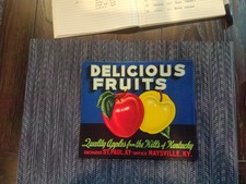 Vintage Delicious Fruits Original Unused Apple Crate Label St. Paul, Kentucky picture