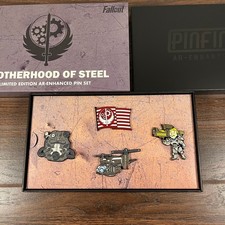 Fallout Brotherhood of Steel BOS Enamel Pin Pinfinity Box Set 0259/2082 picture