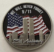 FBI 9/11 Twin Towers  25th Anniversary V2 Challenge Coin picture