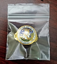 City of Danbury Connecticut Seal Badge Metal Emblem Municipal CT Collectible Pin picture