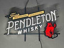 US STOCK Pendleton Whisky Vivid LED Neon Sign Beer Bar Pub Collection 24