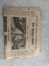 boston globe newspaper November 26,1963 picture