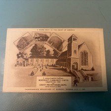Wabash Kansas MO Postcard . Independence Blvd. Northeast Community CTR. Artvue picture