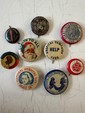 9 Vintage Health Related Pinbacks picture