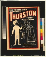 Photo:Thurston Great Magician Wonder Show of the Universe Poster 1920s picture