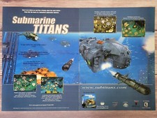 Submarine Titans PC Game 2000 Double Page Vintage Promo Ad Art Print Poster picture