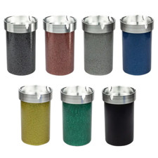 1pc Portable Aluminum Alloy Car Cigarette Ashtray Smokeless Travel Desktop Ash picture