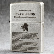 Zippo lighter 121FB Antique Silver Custom Design/ Evangelion Neon Genesis New picture