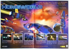 Homeworld - PC Game - Vintage Original Fold Out Poster Relic Promo Art 1999 picture