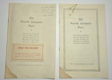1949 NATO North Atlantic Pact RECORD COPY Annotated By Harris W/Final Edition  picture
