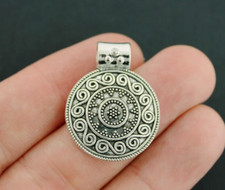 Win The Lottery Energy Infused White Light Magick Sacred Geometry Silver Pendant picture