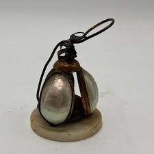 Palais Royal Mother of Pearl Shell Ormolu Counter Bell Stone Base picture