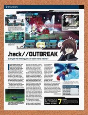 2003 Dot Hack Outbreak Part 3 PS2 Original Advertisement / Retro Promo vr1 picture