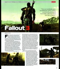 Fallout 3 Bethesda Magazine Preview Article Page Print PS3 Xbox 360 PC 2008 picture