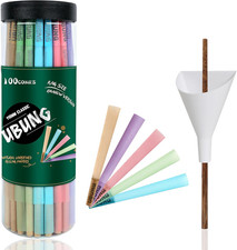 UBUNG Rainbow Cones 100 Pcs, King Size Colorful Pre Rolled Cones with Tips(5 Col picture