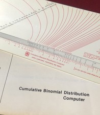 Sandia Laboratories Cumulative Binomial Distribution Computer Slide Rule picture