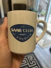 Rare Vintage The Saab Clubs Of America Swedish Automobile Coffee Cup Memorabilia picture