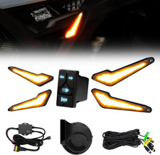KEMIMOTO Triangle UTV Turn Signal Kit with Horn, and Integrated Switch, Pre-Wire picture