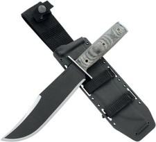 Condor Tool & Knife Operator Bowie Knife CTK1806-7.5 Black 1075 Blade - Sheath picture
