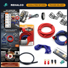 8 Gauge 100% Copper OFC Complete Amplifier Wiring Kit with High to Low Converter picture