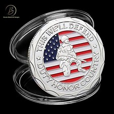 Army Veteran This We Will Defend Proudly Served Challenge Coin picture