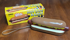 Vintage Amico Hot Dog AM Solid State Radio for Repair w/ Box - Powers On, Static picture