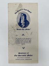 Sanctuary Of Our Sorrowful Mother Dolores Ave Portland Oregon Pamphlet Brochure picture