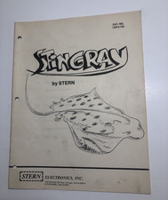 Stern STINGRAY Pinball Arcade Machine Owners Manual Vtg Original GUC picture