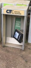 (1) Vintage ALUMINUM Pay Phone Booth Shroud Enclosure Payphone, Can Ship picture