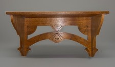 Vintage Antique 20” Ornate Carved Oak Wood Mantle Clock Wall Shelf picture