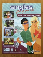 Singles: Flirt Up Your Life PC 2004 Video Game Print Ad/Poster Couples Pop Art picture