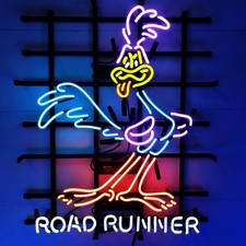 US STOCK Road Runner Garage Neon Sign 24