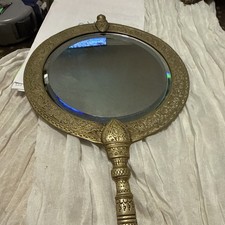 Antique TIFFANY ALHAMBRA Gilt Bronze Vanity Hand Mirror  c. 1915 picture