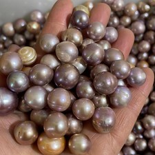100g Genuine Large Baroque Freshwater Pearl Cultured Loose Bead Not Drilled picture