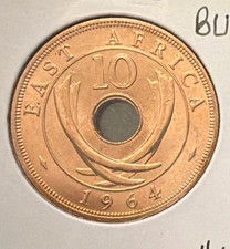 1964-H East Africa 10 Cents UNCIRCULATED Bronze Coin-KM#40 picture
