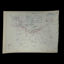 Original 1953 U.S. Military Academy West Point WWII 1944 Cherbourg Normandy Map picture