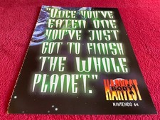 PAD64 GAME ADVERT 12X9 BODY HARVEST : NINTENDO picture