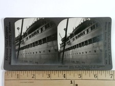 George Washington Ship Stereoview Keystone View Co WWI New York Pier picture