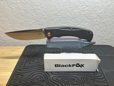 Black Fox Spectrum BF-782 OR Folding Pocketknife D2 Drop Point Black New picture