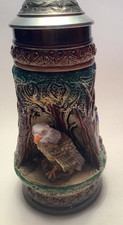King German beer stein. New. “Wildlife Grotto with Eagle”. 2 litre tankard.  picture