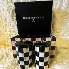 MacKenzie-Childs Courtly Check Salt & Pepper Shaker Set 45515-40 picture