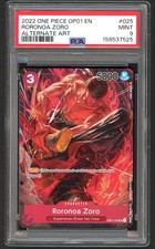2022 One Piece Card Game PSA 9 OP01 Romance Dawn  Zoro Alt Art 025 picture
