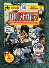 BLITZKRIEG # 1 (1976 DC) First Issue Joe Kubert Cover WW II Horrors of War Fine picture