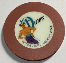 Scarce Dunes Las Vegas Roulette Chip- Sultan Logo Center- Mauve Color picture