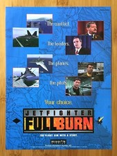 Jetfighter Full Burn PC CD-ROM 1998 Vintage Print Ad/Poster Authentic Game Art picture
